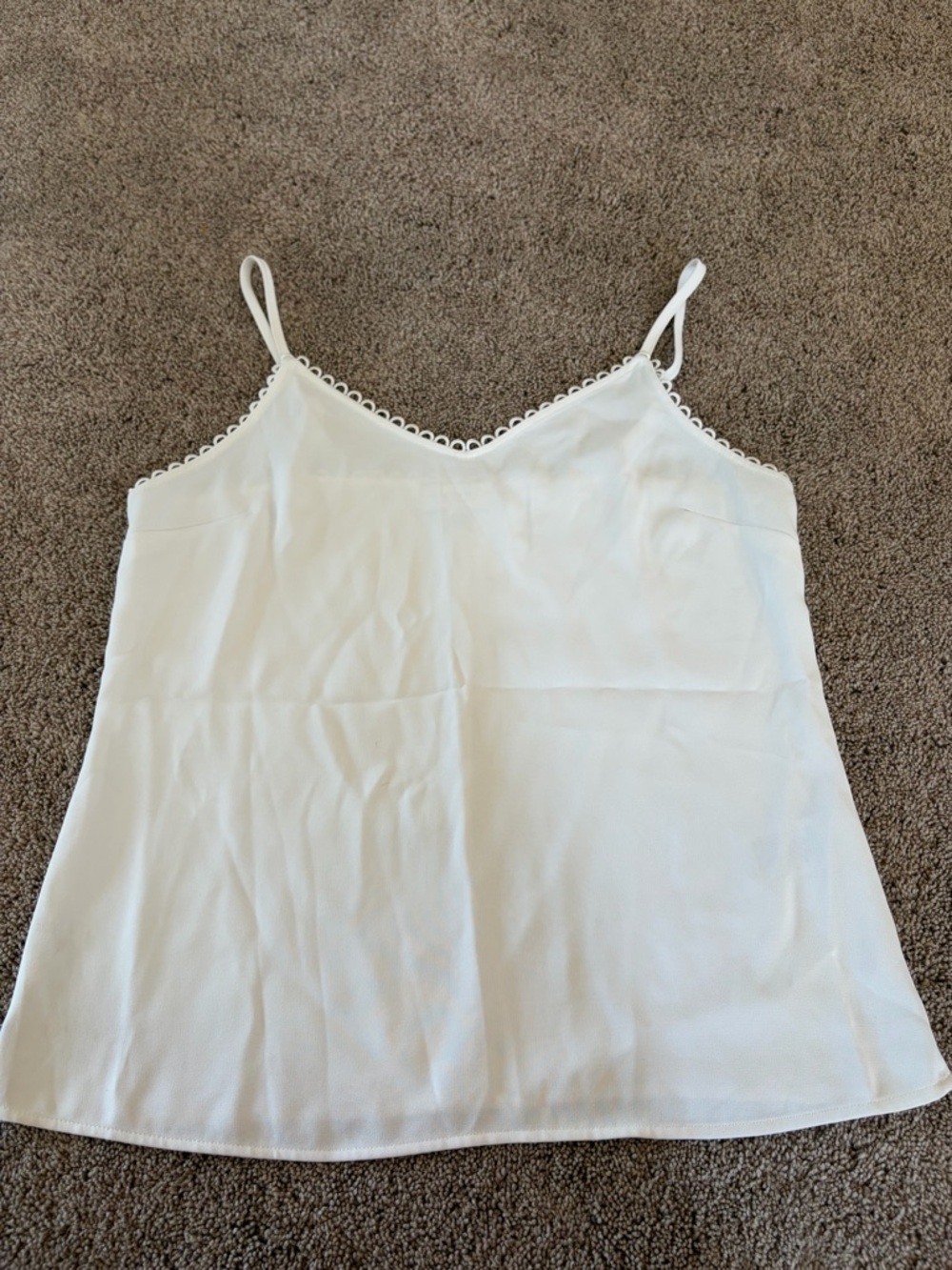 Ted Baker White Lace-Trim Camisole Tank Top